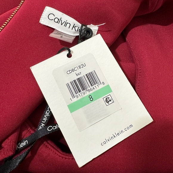 Nwt Calvin Klein || burgundy woman’s Dress size 8 - Picture 8 of 10